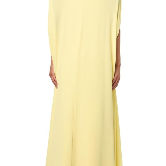 HALSTON Women's Alma Crepe with Georgette Gown - Picture 4 of 8